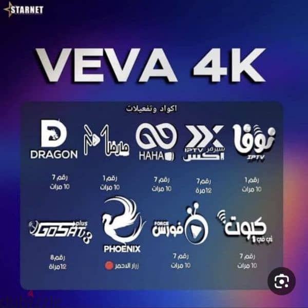 رسيفر start net veva 4k 2