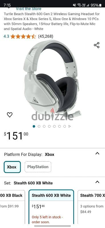 Turtle Beach Stealth 600 Gen 2 Wireless Gaming Headset (White) 1