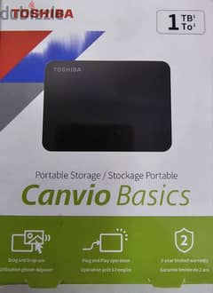 toshiba Portable Storage USB 3.0 Hard Drive 1TB Canvio Basic