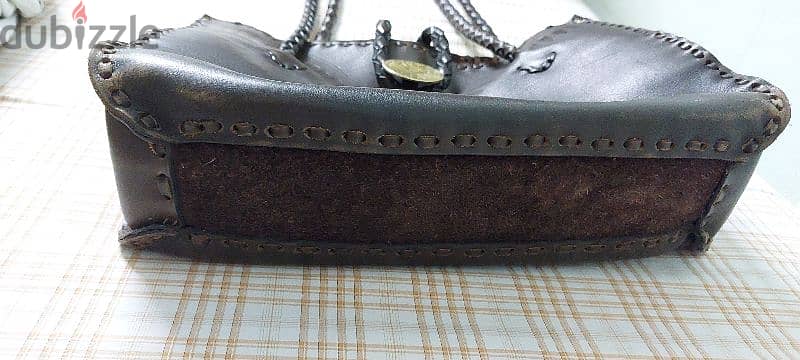 sami amin brown leather bag 2