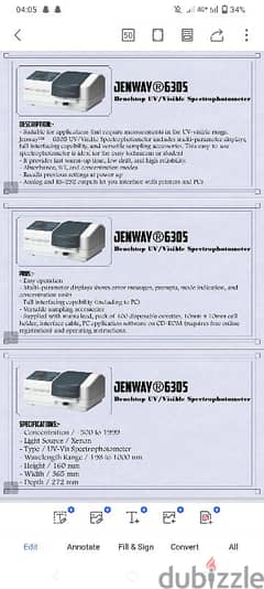 بيع جهاز spectrophotometer  jenway 6305 ( قياس الطيف )