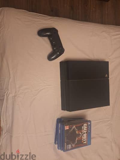 ps4 500 gb with games 1 controller with all cables