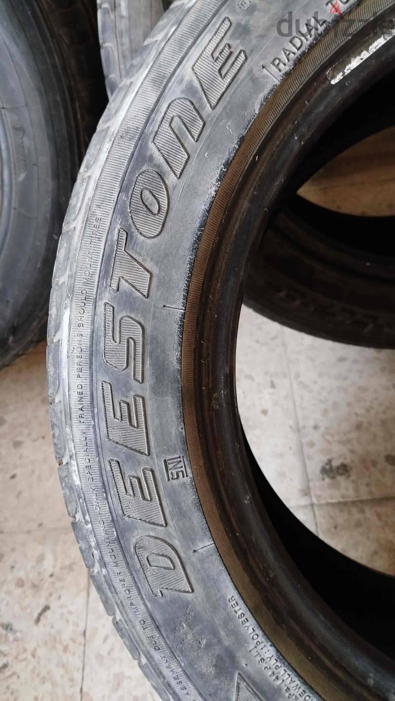 اربع كاوتشات تايلاندى مستعملة بحالة جديدة مقاس 205/55R16 3