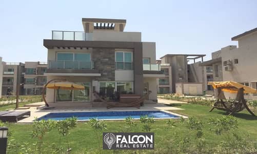 Ground chalet with ultra super luxury garden, air conditioning and gas in Aroma, Ain Sokhna, with a fabulous view on the sea, completely marine.