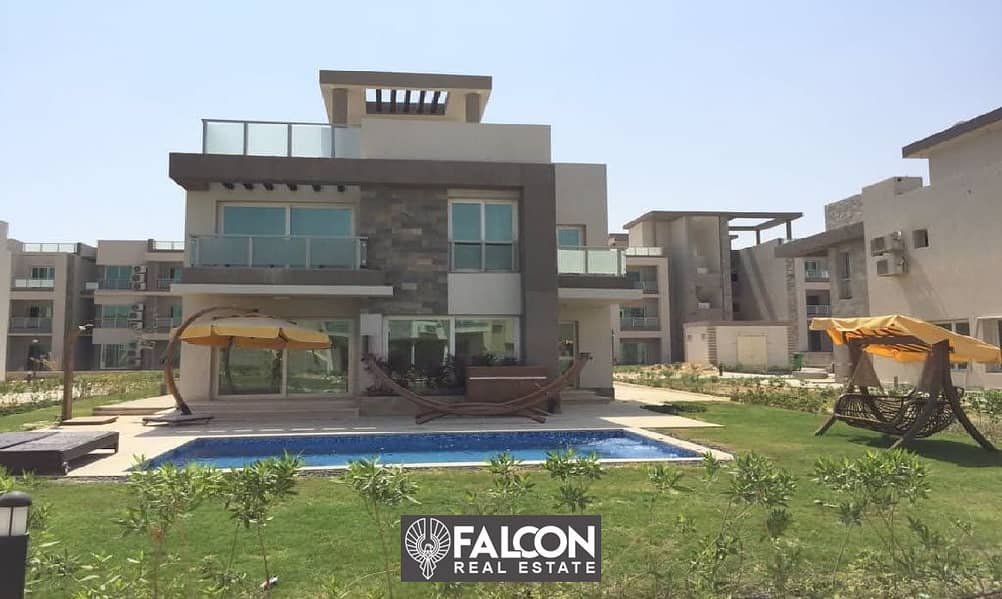 Ground chalet with ultra super luxury garden, air conditioning and gas in Aroma, Ain Sokhna, with a fabulous view on the sea, completely marine. 0