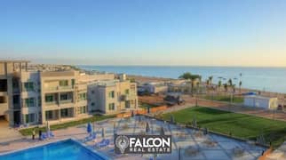 Chalet for sale on the sea in the beaches of Ain Sokhna 120 meters, ultra super luxury, with air conditioning and the finest finishes, aroma red ville 0