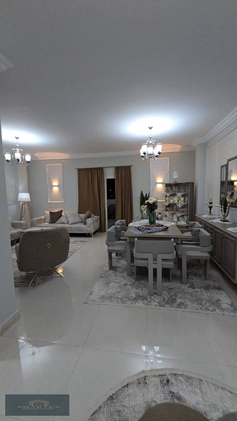 Apartment for sale in Shorouk City, in a villa in the third district, east of the most prestigious neighborhood in Shorouk, with an open sea view, nex 7