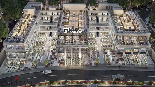 400,000 downpayment for a store for sale in Shorouk, in the largest commercial mall on Al-Hurriya Axis, next to Carrefour and Suez Road, installments