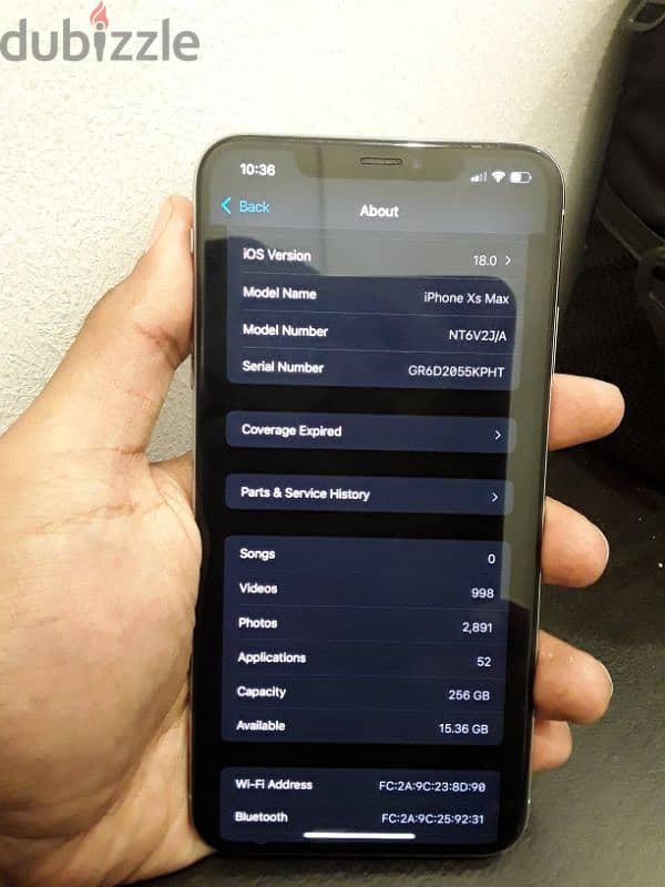 ايفون xs max للبيع فقط وتفاصيل الفون الناس تشوفها كويس قبل ما تكلمني 2