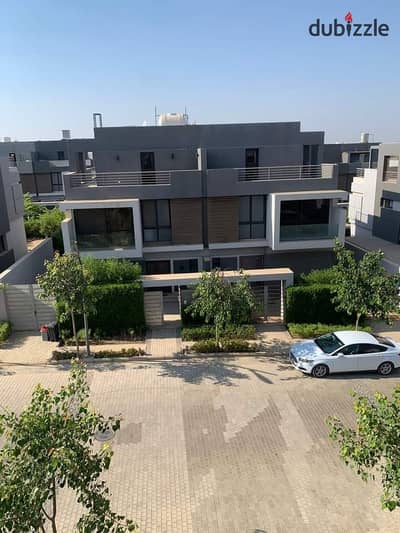 Twin house for sale in Patio Zahraa Compound, next to Al Rabwa Compound on Al Nahda Street and next to Al Ahly Club, Sheikh Zayed