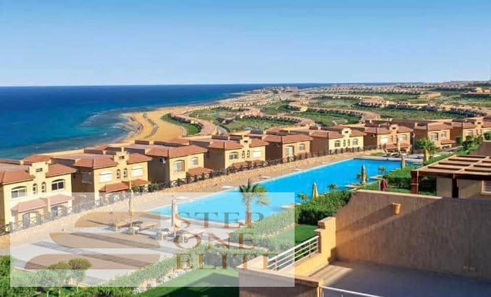 only 10% down payment, you can get a two-bedroom chalet with a first row overlooking the sea in the best location in Sokhna 1