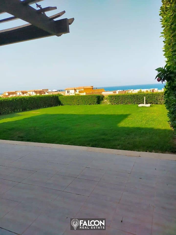 chalet 3BD with garden at telal sokhna fully finished ( sea view ) with installments 8