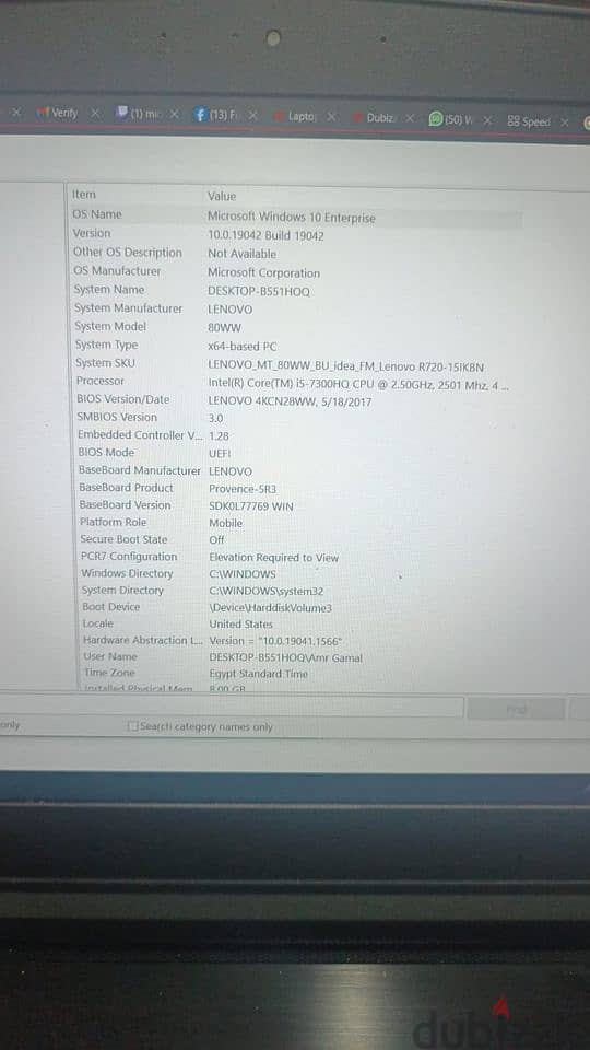 Laptop Lenovo Core I 5 7300 HQ 2