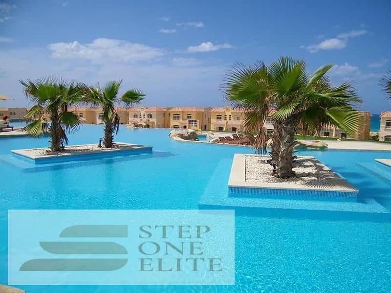 Villa for sale, twin, with the lowest down payment and first row to the sea in Telal Shores Village, Ain Sokhna 6