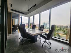 مكتب 342م للبيع فيو شارع التسعين الجنوبي مباشرا كمبوند ذا ارك التجمع الخامس - office 342m for sale on view - direct on south 90st,The Ark , New cairo