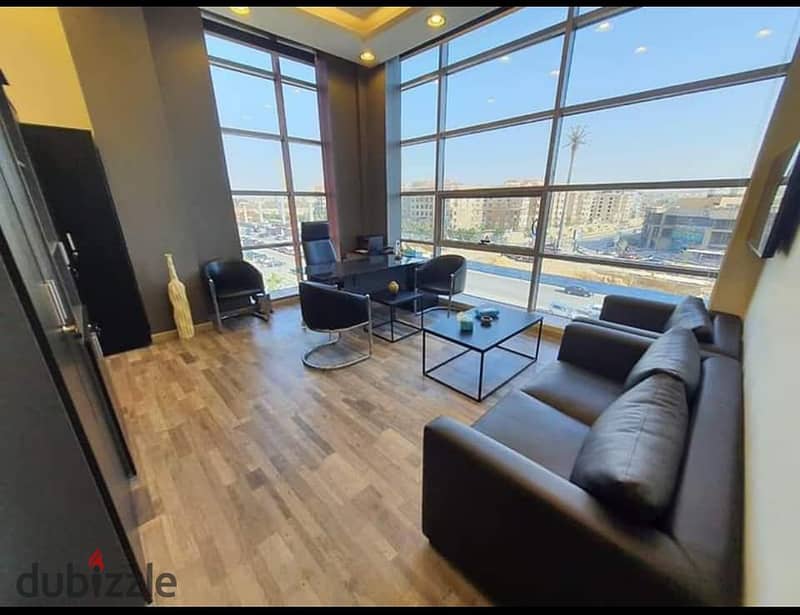 مكتب 342م للبيع فيو شارع التسعين الجنوبي مباشرا كمبوند ذا ارك التجمع الخامس - office 342m for sale on view - direct on south 90st,The Ark , New cairo 1