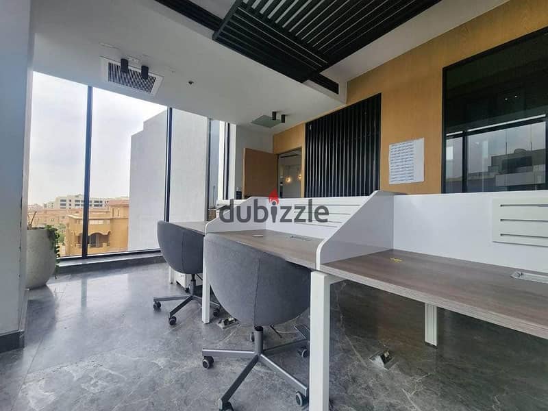 مكتب 342م للبيع فيو شارع التسعين الجنوبي مباشرا كمبوند ذا ارك التجمع الخامس - office 342m for sale on view - direct on south 90st,The Ark , New cairo 13