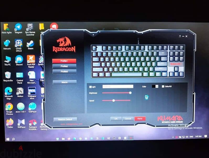 كيبورد k 552 من reddragon red switch 5