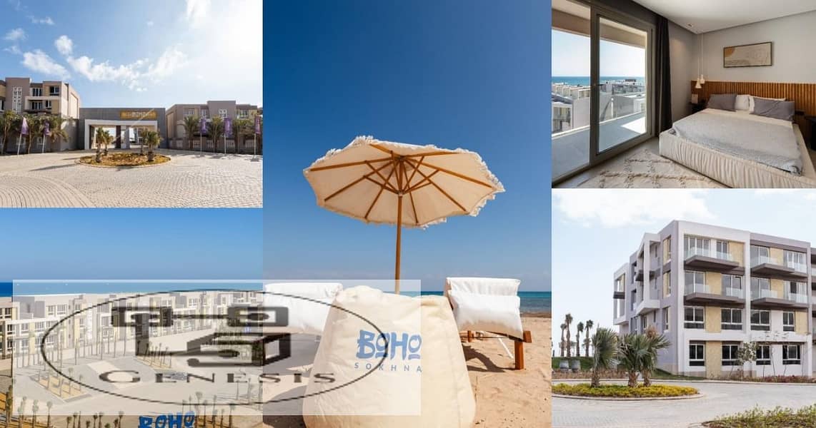 purchased a chalet in the heart of Boho Sokhna village, in a prime location directly on the sea, with Ready to Move 12