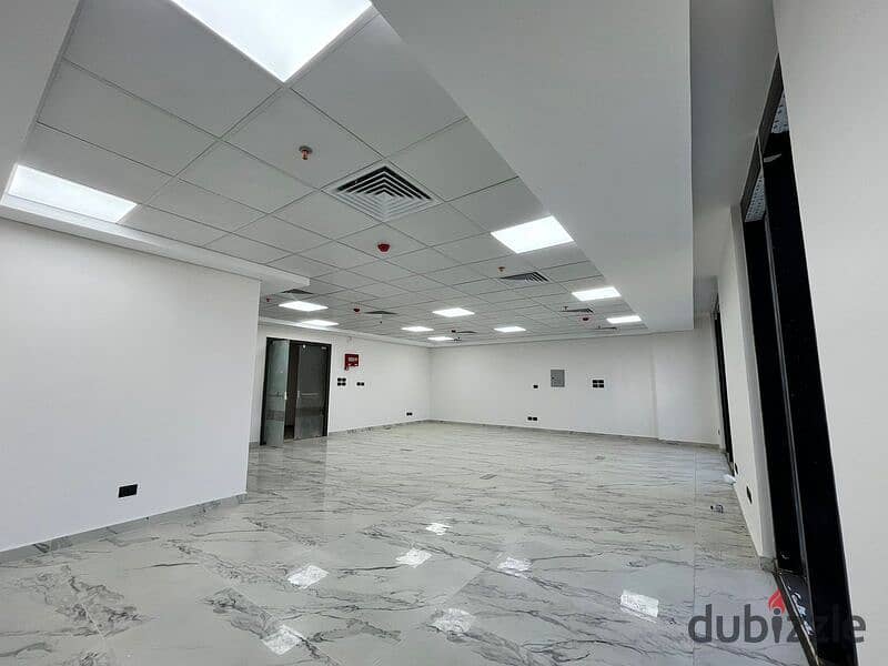 Office fully finished 113 sqm with Ac's for rent in Hyde park business district with a prime location 8