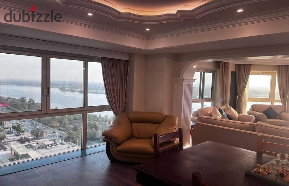 For sale in Barqa, an area in Maadi, directly on the Nile, an area of ​​390 meters, for an apartment overlooking the Corniche, the Nile, Maadi Island, 7