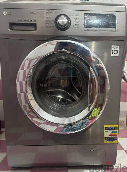 غسالة ال جي ٨كيلو LG Front Load Washing Machine 8KG With DD Motor 2