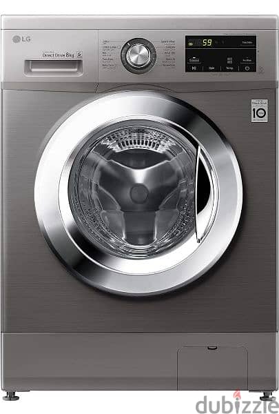 غسالة ال جي ٨كيلو LG Front Load Washing Machine 8KG With DD Motor 3