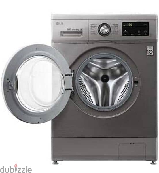 غسالة ال جي ٨كيلو LG Front Load Washing Machine 8KG With DD Motor 5