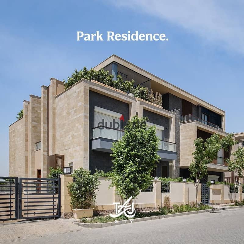 2 bedrooms with a garden of 120 meters in front of the airport inside the Taj City Compound for 900 thousand down payment, full services, in installme 16