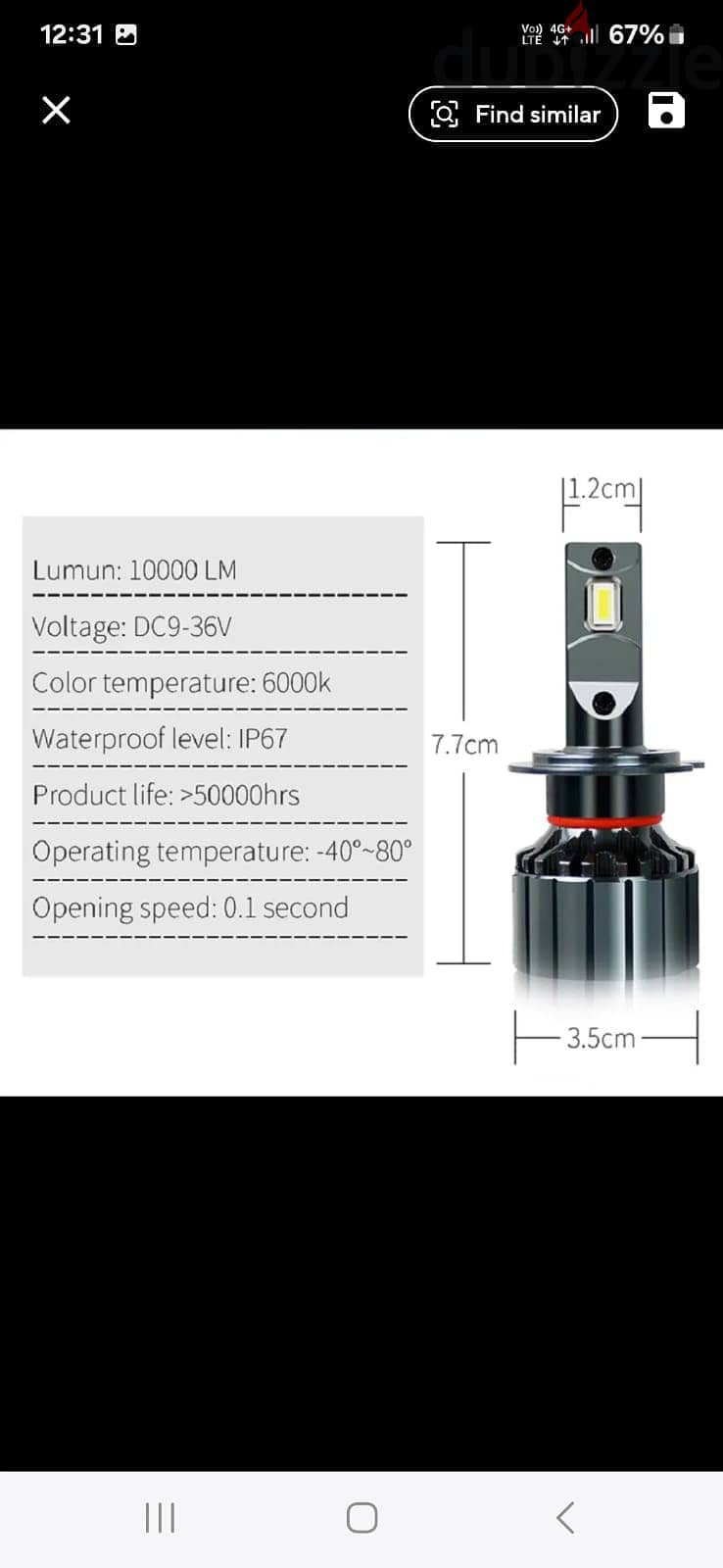 LED Headlight Bulb Low Beam High Beam 12v Canbus Lighting 4