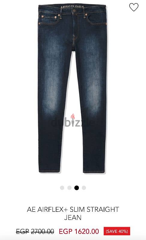 AE AirFlex+ Slim Straight Jeans Dark Washed 31W/32L 0