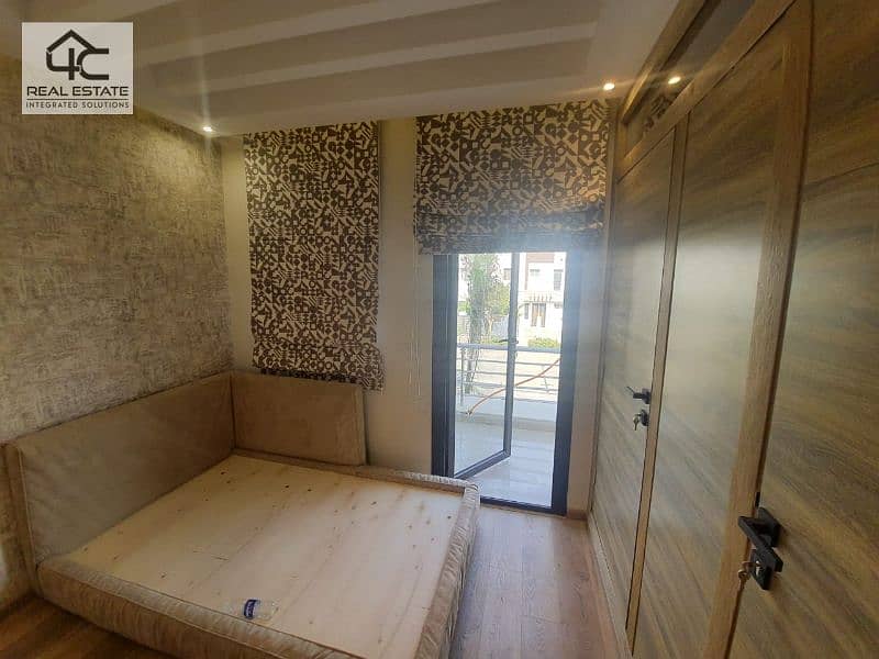 Corner villa with special specifications in the Golden Square, 199m, 3BR, a large garden, fully finished ready to move 23