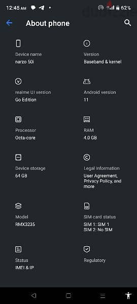 Realme narzo 50I 4