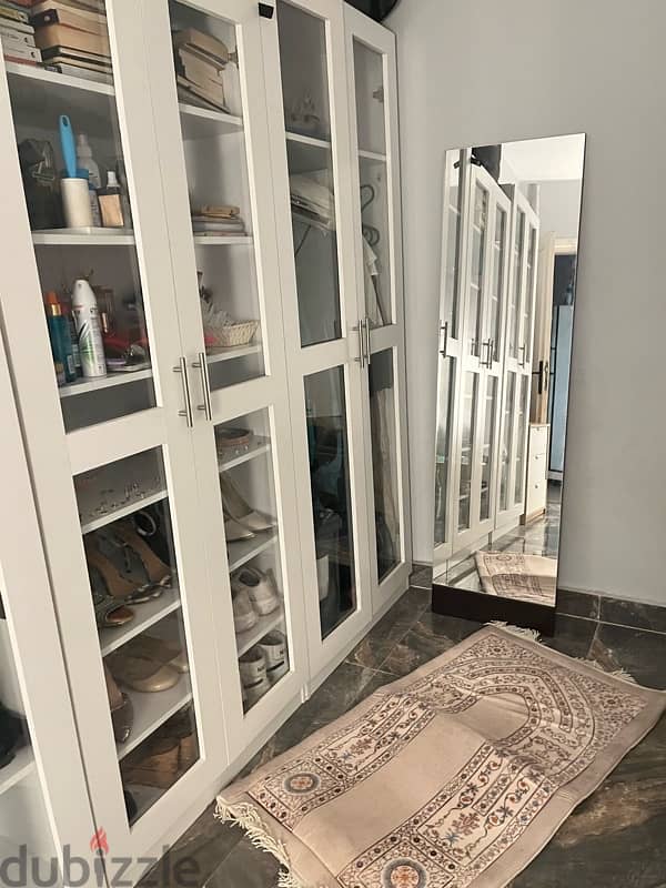 mirror wood brown مرايه خشبيه بني 3