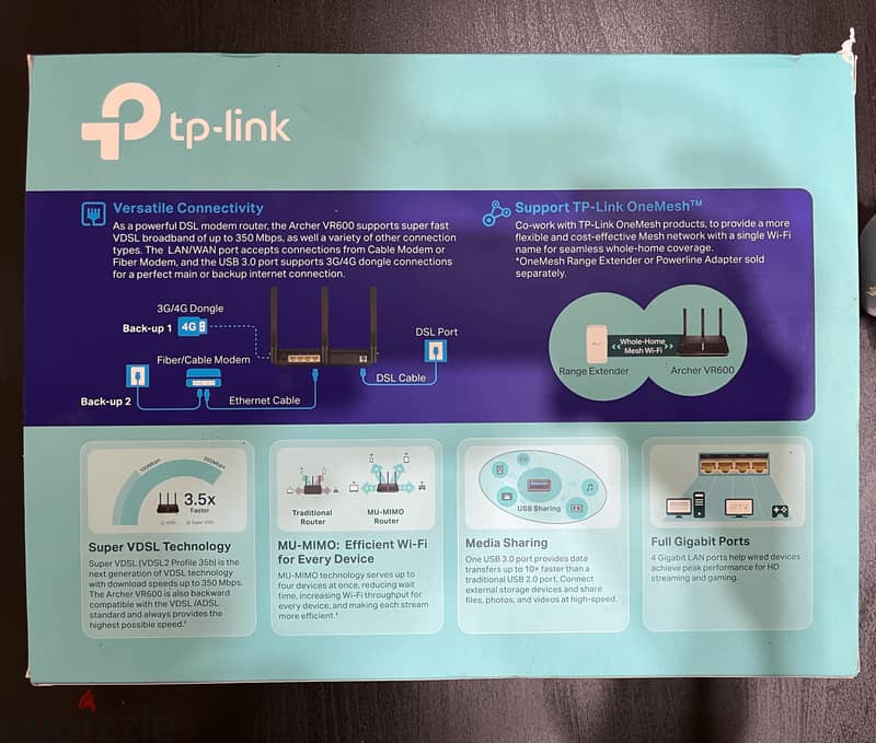 TP-Link Archer VR600 AC2100 VDSL Modem Router 5