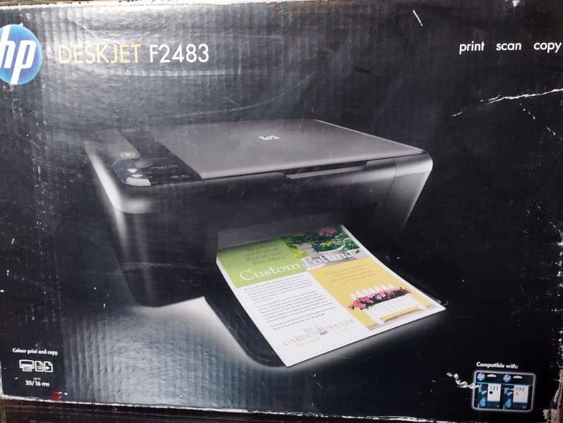 HP DeskJet F2483: طابعة متعددة المهام للمكتب والمنزل 1