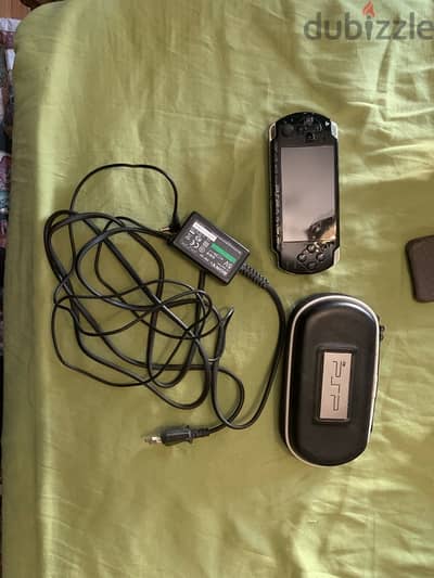 psp with charger and cover