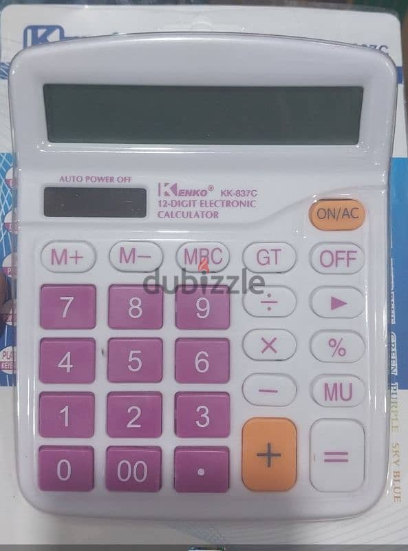 أله حاسبة كينكو  
KENKO KK 837C 12 Digit ELECTORONIC   CALCULATOR 1