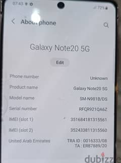 Samsung note 20 5G