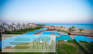 2-room chalet for sale (minimum down payment) in BlueBlue Village, Ain Sokhna, directly on the sea 0