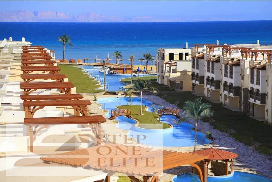 2-room chalet for sale (minimum down payment) in BlueBlue Village, Ain Sokhna, directly on the sea 6