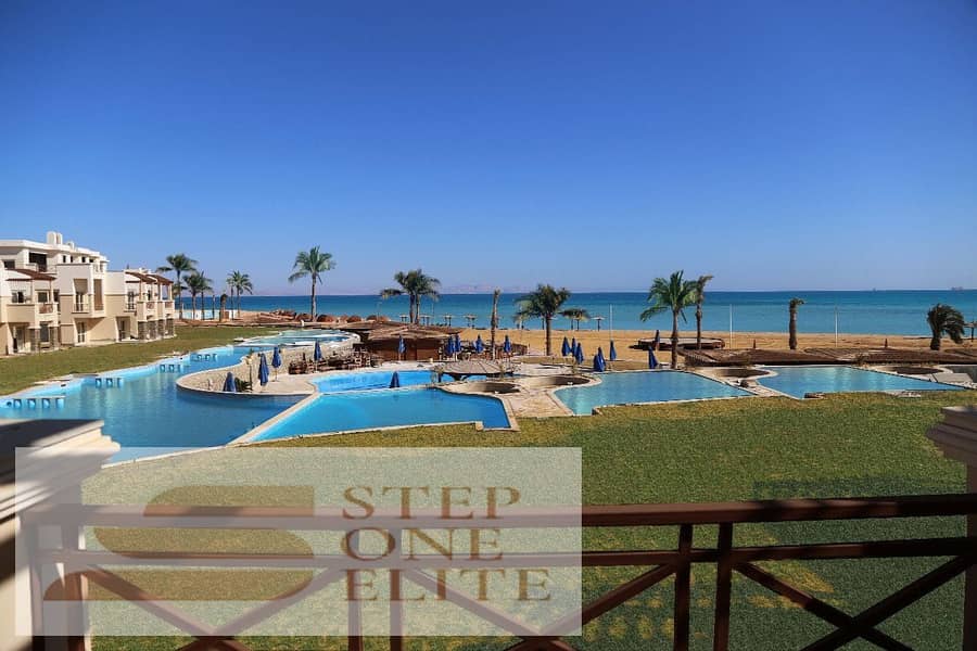 2-room chalet for sale (minimum down payment) in BlueBlue Village, Ain Sokhna, directly on the sea 10