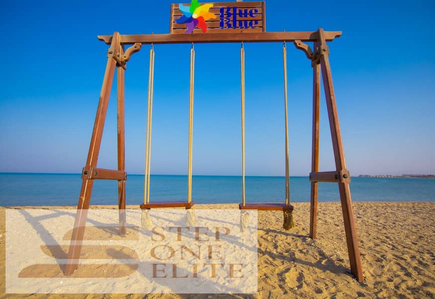 2-room chalet for sale (minimum down payment) in BlueBlue Village, Ain Sokhna, directly on the sea 13