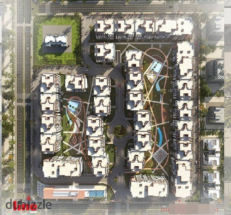 Apartment for sale in Elysium Compound, Sheikh Zayed, with the lowest down payment and installments over 9 years - Line El Sheikh Zayed 9