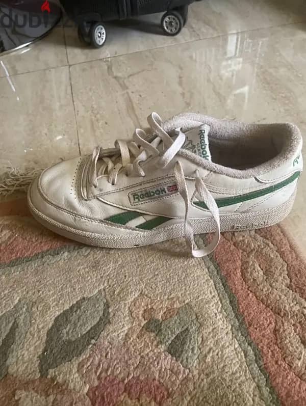 original Reebok white shoes size 45 with box slightly used 5