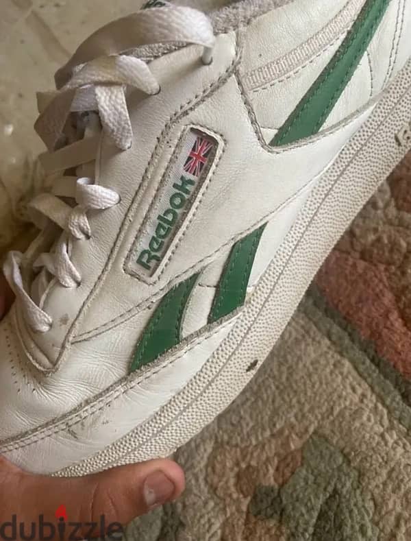 original Reebok white shoes size 45 with box slightly used 6