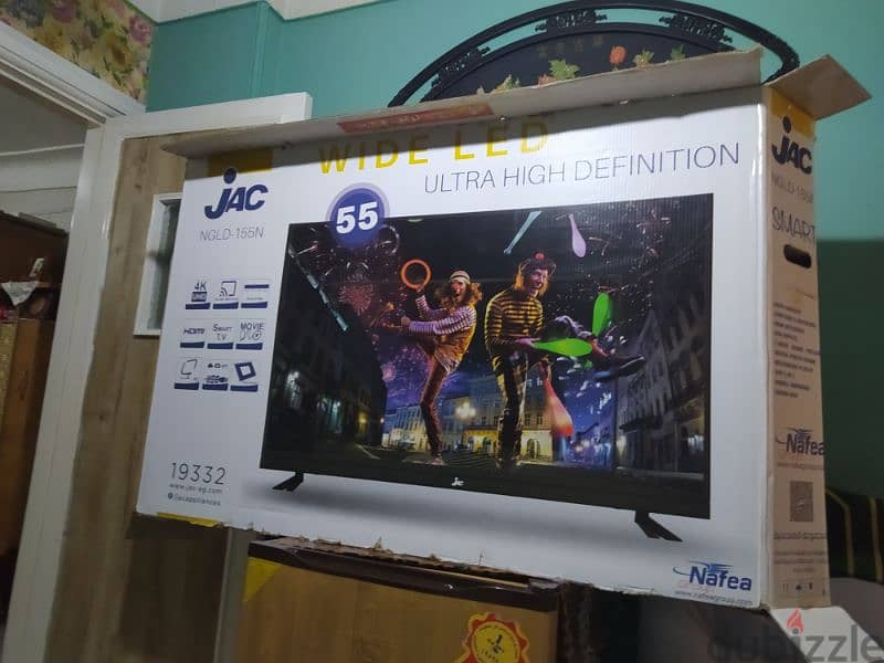 شاشة سمارت  55    بوصة 4K بحالة ممتازة استعمال 6 شهور 0