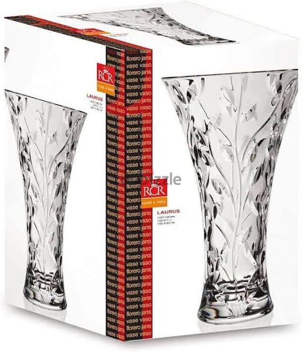 RCR Italy Laurus VASE 300 كريستال اصلي 1