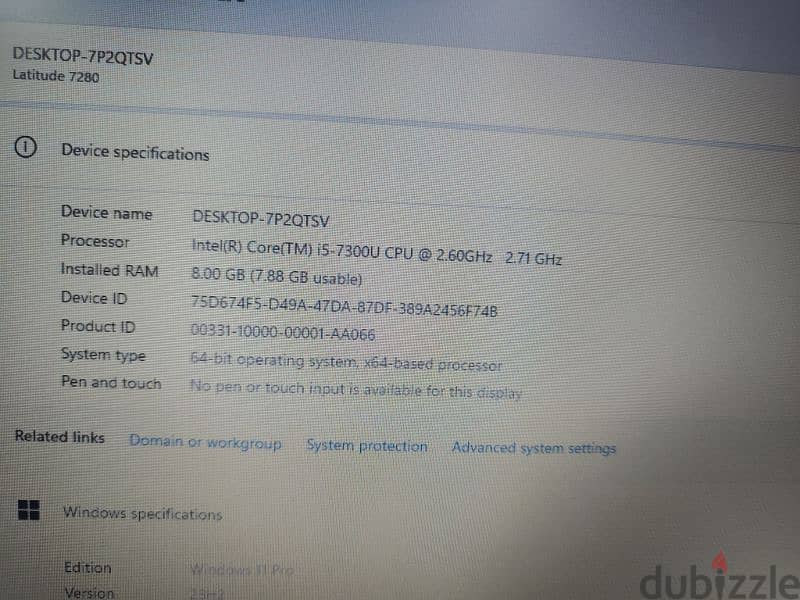 dell latitude 7280 cor i 5 7th grn 256ssd 8ram DDR4 no scratches 0