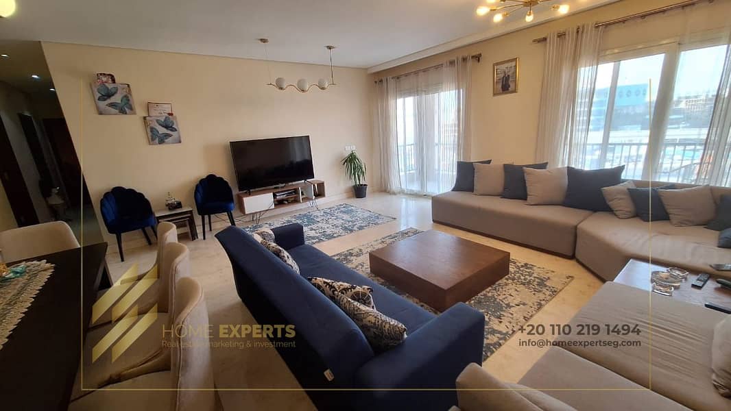 For the air of luxurious living, a furnished apartment for rent in the 90 Avenue Compound, Fifth Settlement 1